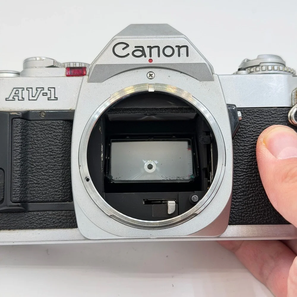 Canon AV-1 35mm SLR Film Camera Body Silver Black Japan 659723 TESTED
